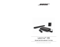 Bose Lifestyle-135 - Owners Guide